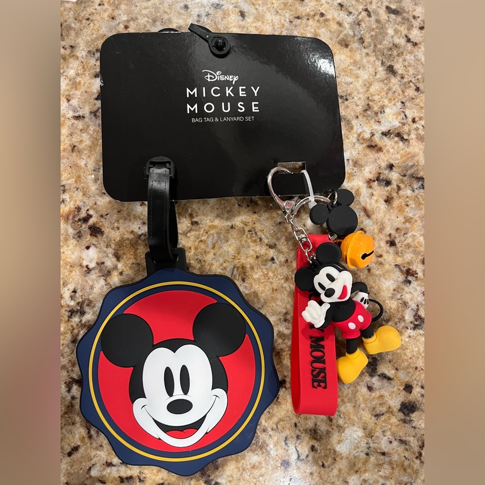 Disney Mickey Bag/Luggage Tag with Lanyard